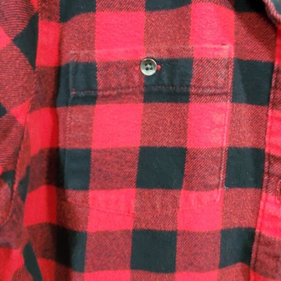 Woolrich Womens Black & Red Plaid Flannel Long Sleeve Button Shirt/Top Size Med - Picture 6 of 16